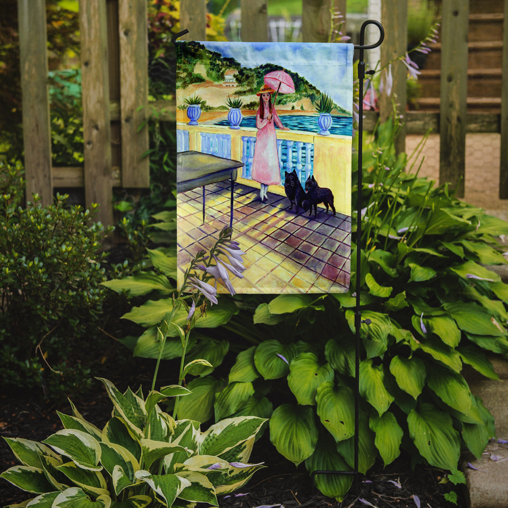 Lady with her Schipperke Garden Flag – Decorative Outdoor Yard Flag 7267GF