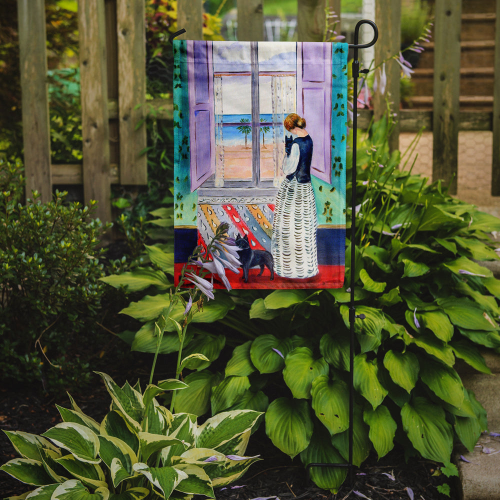 Lady with her Schipperke Garden Flag – Decorative Outdoor Yard Flag 7268GF