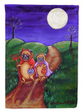 Trick or Treat Halloween Pug Garden Flag – Decorative Outdoor Yard Flag