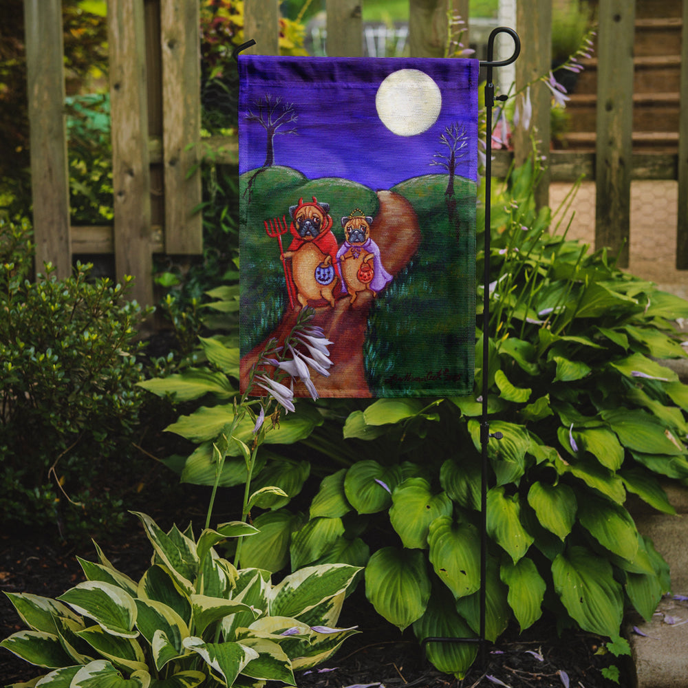 Trick or Treat Halloween Pug Garden Flag – Decorative Outdoor Yard Flag