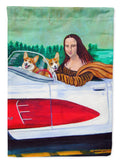 Mona Lisa with  Corgi Garden Flag – Decorative Outdoor Yard Flag