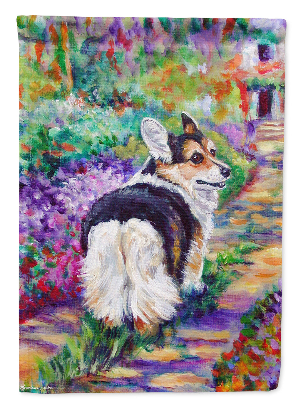 Corgi Garden Path Garden Flag – Decorative Outdoor Yard Flag 7297GF