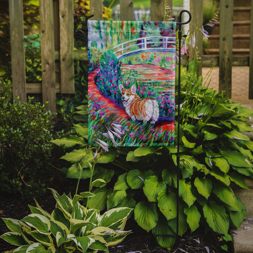 Corgi Footbridge Garden Flag – Decorative Outdoor Yard Flag 7298GF