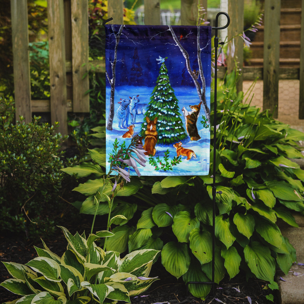 Corgi Christmas Peace Garden Flag – Decorative Outdoor Yard Flag 7304GF
