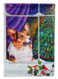 Corgi Christmas Window Garden Flag – Decorative Outdoor Yard Flag 7305GF