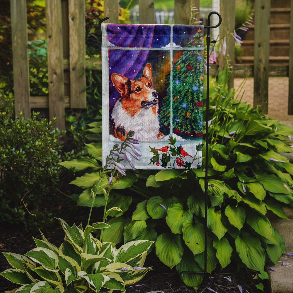Corgi Christmas Window Garden Flag – Decorative Outdoor Yard Flag 7305GF
