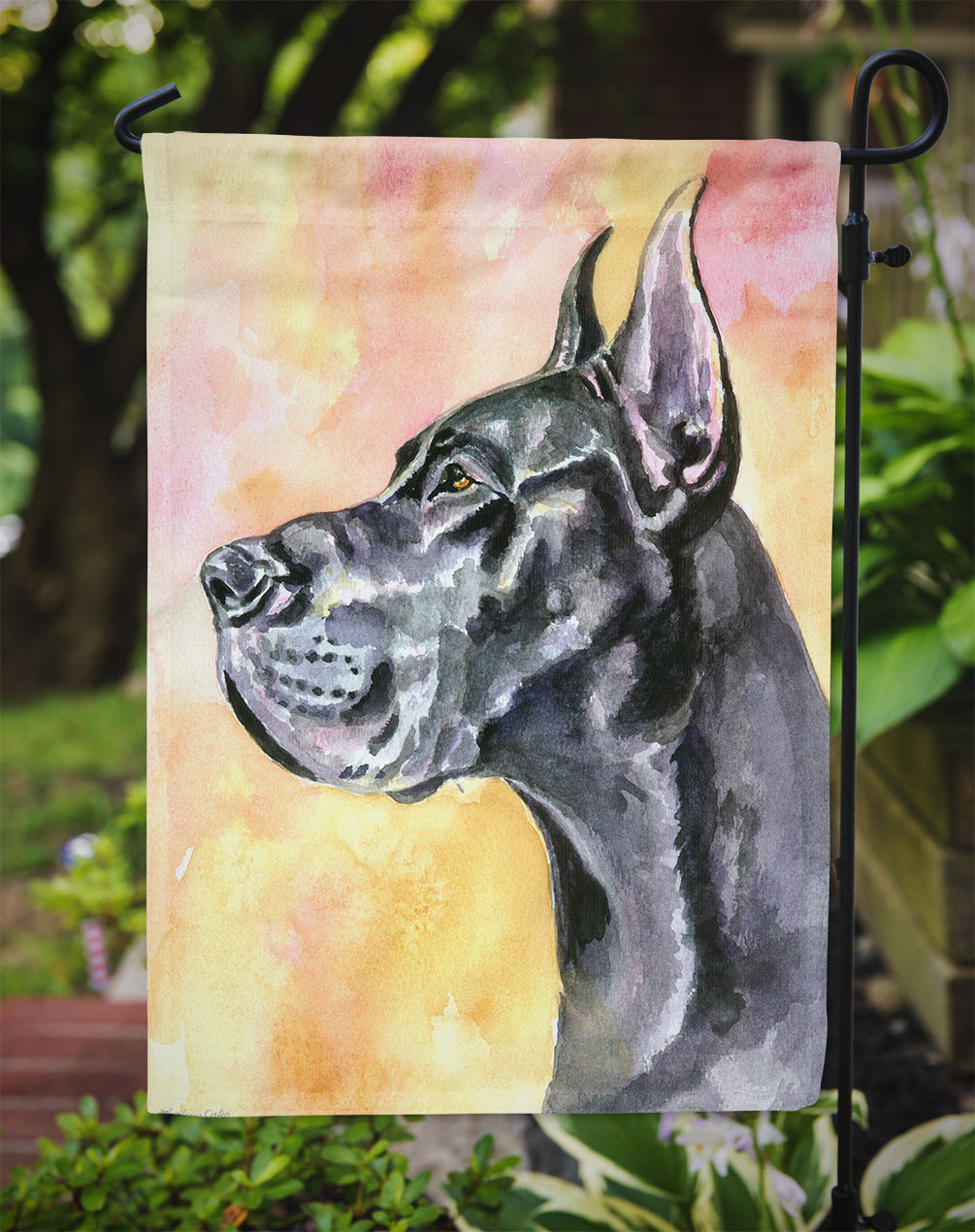 Great Dane Black Cropped Garden Flag – Decorative Outdoor Yard Flag 7307GF