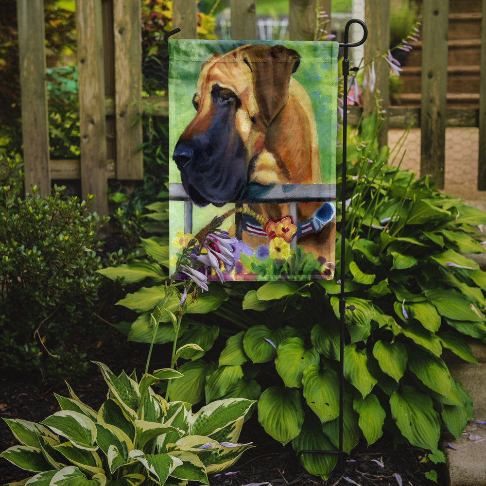 Great Dane Natural Ears Fawn in Flowers Garden Flag – Decorative Outdoor Yard Flag 7311GF