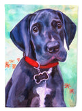 Great Dane Natural Ears Black Pup Garden Flag – Decorative Outdoor Yard Flag 7312GF