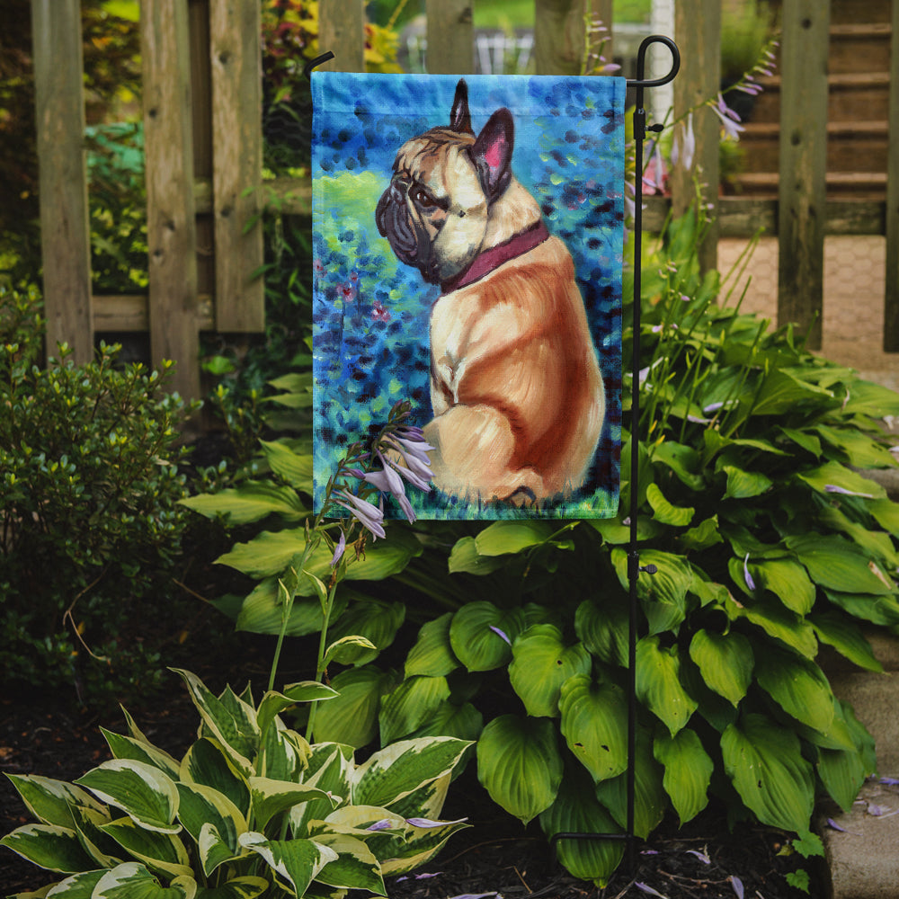 Fawn French Bulldog in Flowers Garden Flag – Decorative Outdoor Yard Flag 7313GF