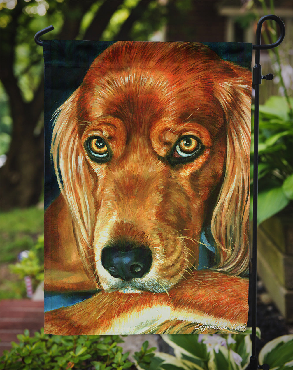 Irish Setter Serious Garden Flag – Decorative Outdoor Yard Flag 7315GF