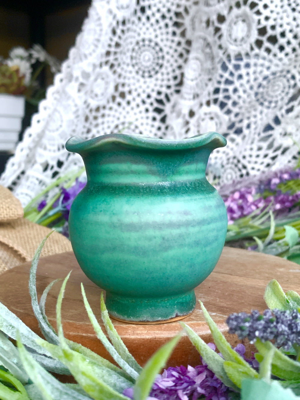 SC-12 Premium Handmade Ceramic Planter Pot - Pot Rim Diameter: 1.7"