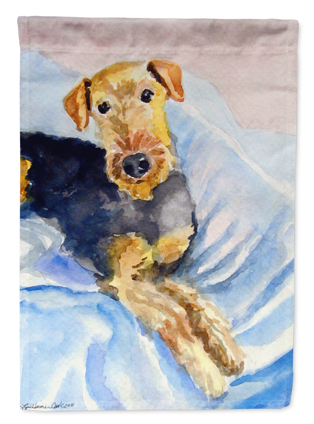 Cozy Airedale Terrier Garden Flag – Decorative Outdoor Yard Flag 7335GF