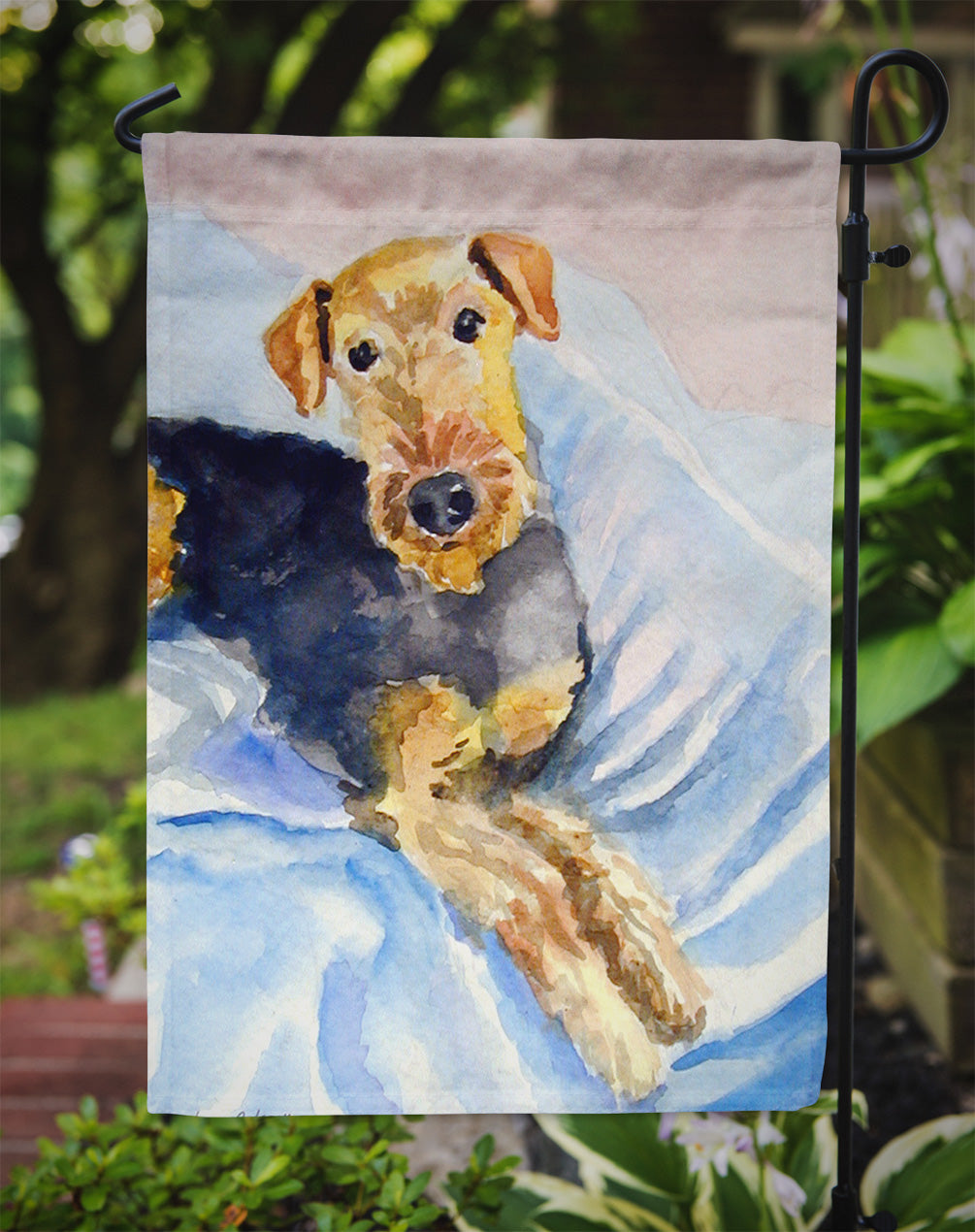 Cozy Airedale Terrier Garden Flag – Decorative Outdoor Yard Flag 7335GF