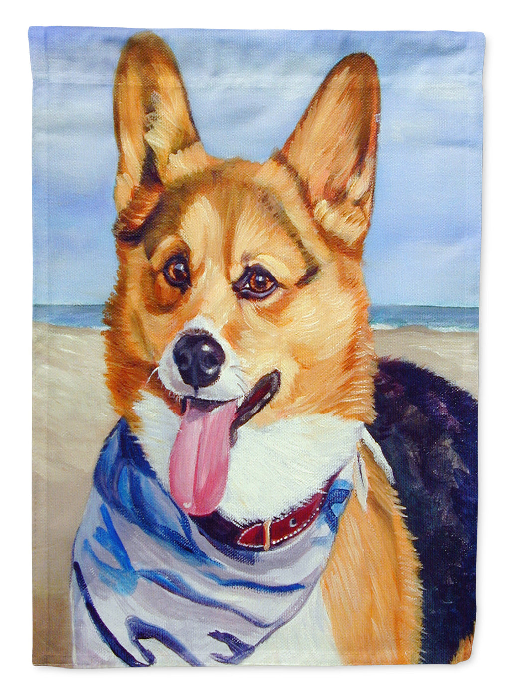 Corgi Beach Bandana Garden Flag – Decorative Outdoor Yard Flag 7363GF