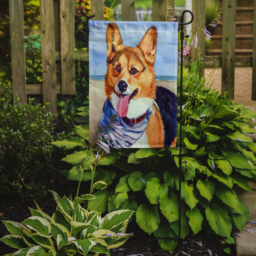 Corgi Beach Bandana Garden Flag – Decorative Outdoor Yard Flag 7363GF