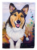 Pembroke Corgi Waiting Garden Flag – Decorative Outdoor Yard Flag 7365GF