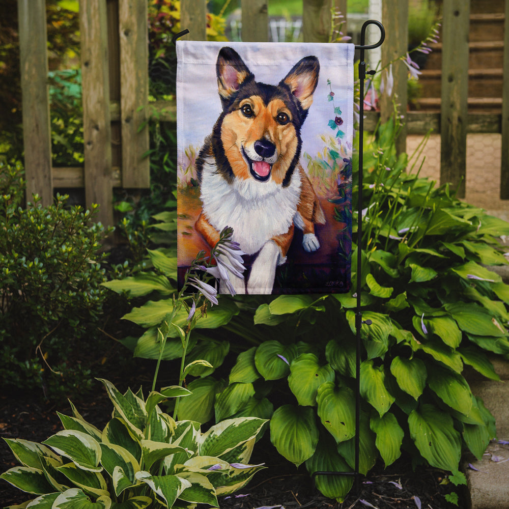 Pembroke Corgi Waiting Garden Flag – Decorative Outdoor Yard Flag 7365GF