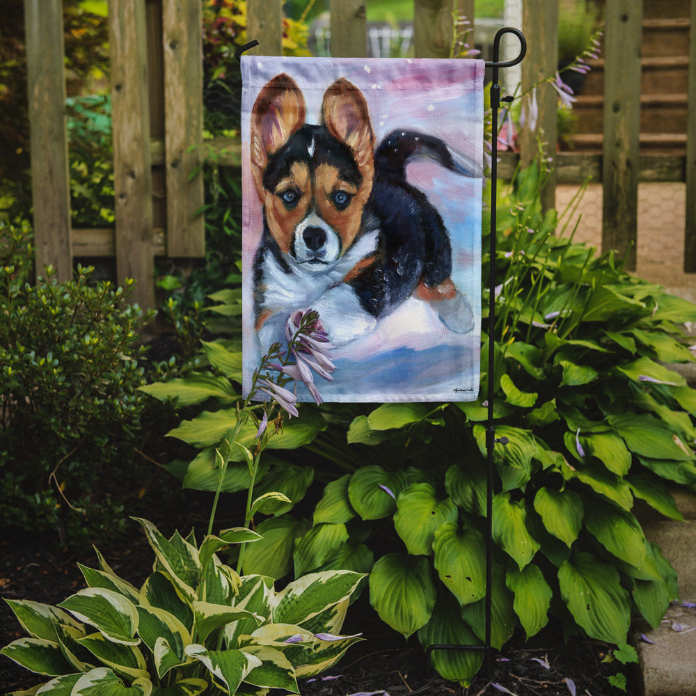 Puppy Chase Corgi Garden Flag – Decorative Outdoor Yard Flag 7371GF