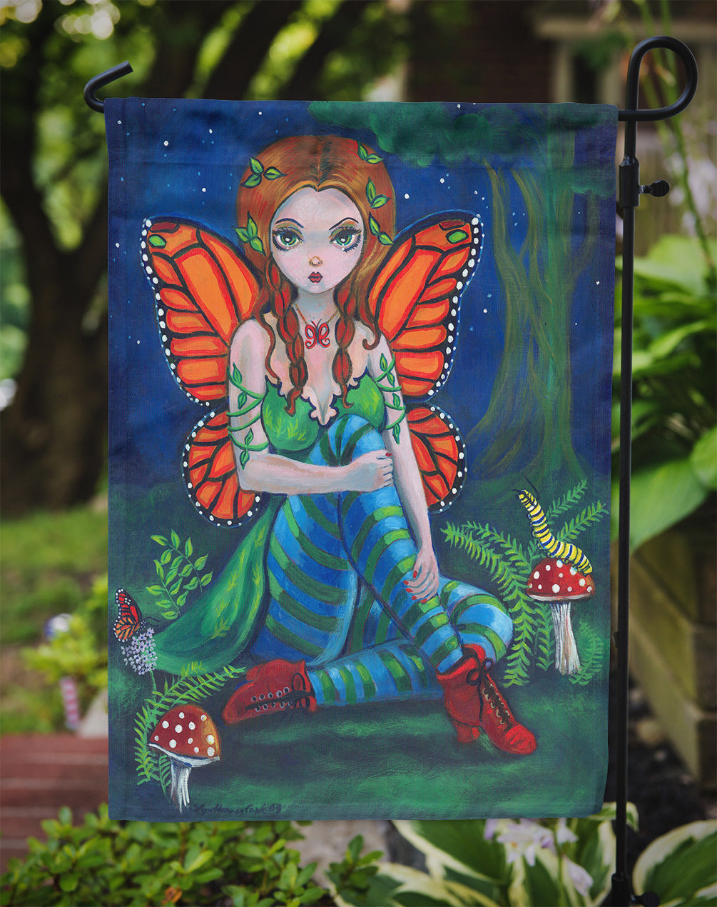 Fairy Monarch Garden Flag – Decorative Outdoor Yard Flag 7375GF