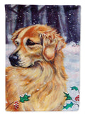 Golden Retriver Holly Garden Flag – Decorative Outdoor Yard Flag 7381GF