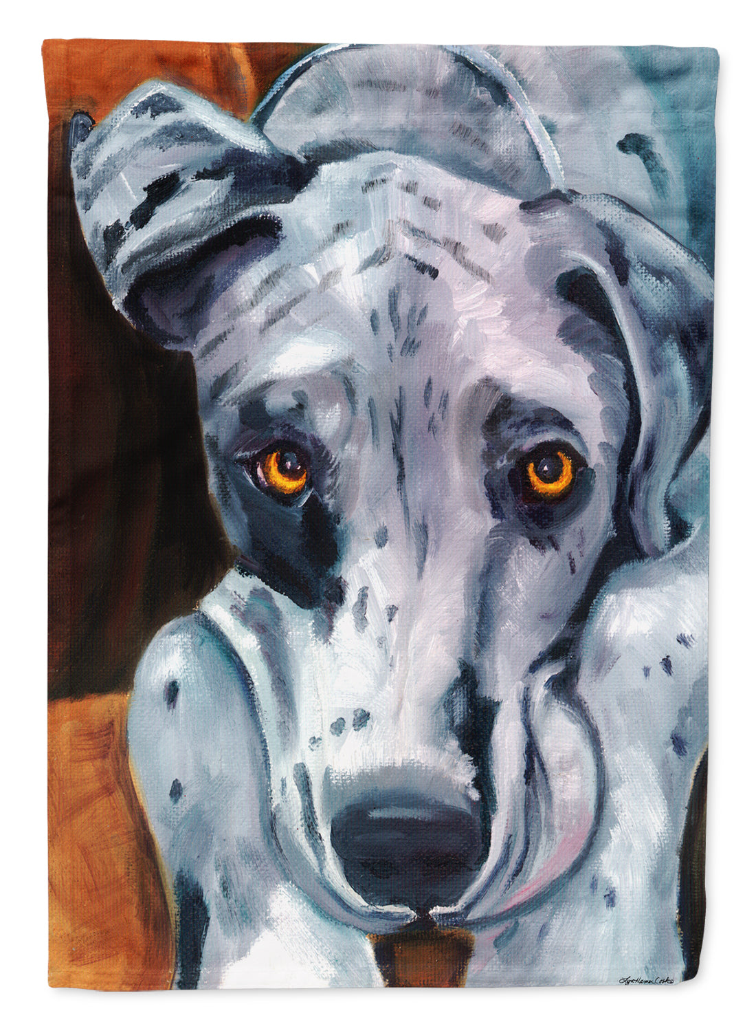 Great Dane Waiting Patiently Garden Flag – Decorative Outdoor Yard Flag 7385GF