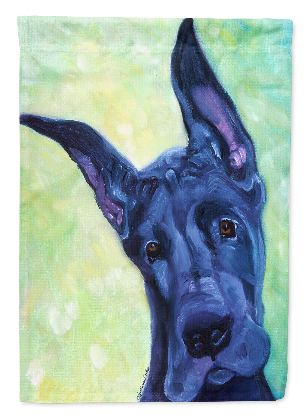 Great Dane Midnight Puppy Garden Flag – Decorative Outdoor Yard Flag 7388GF