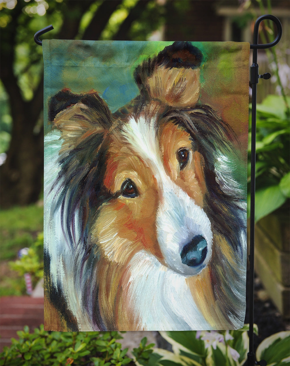 Sheltie Curiosity Garden Flag – Decorative Outdoor Yard Flag 7396GF