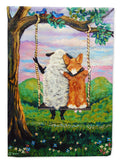 Corgi With Sheep Love Grows Garden Flag – Decorative Outdoor Yard Flag 7439GF