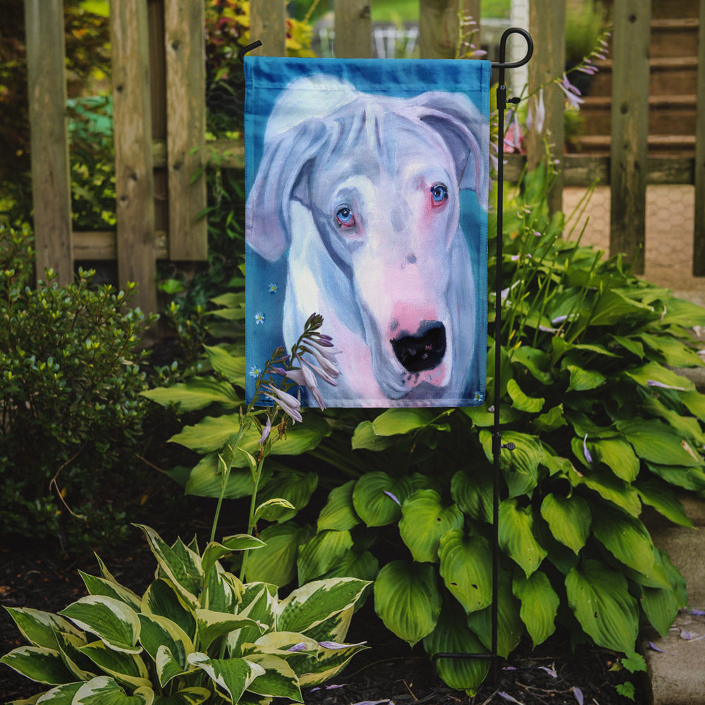 White Great Dane Garden Flag – Decorative Outdoor Yard Flag 7440GF