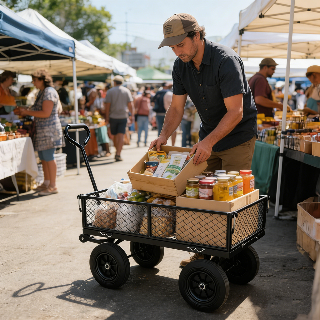Solid Wheels Garden Cart Wagon