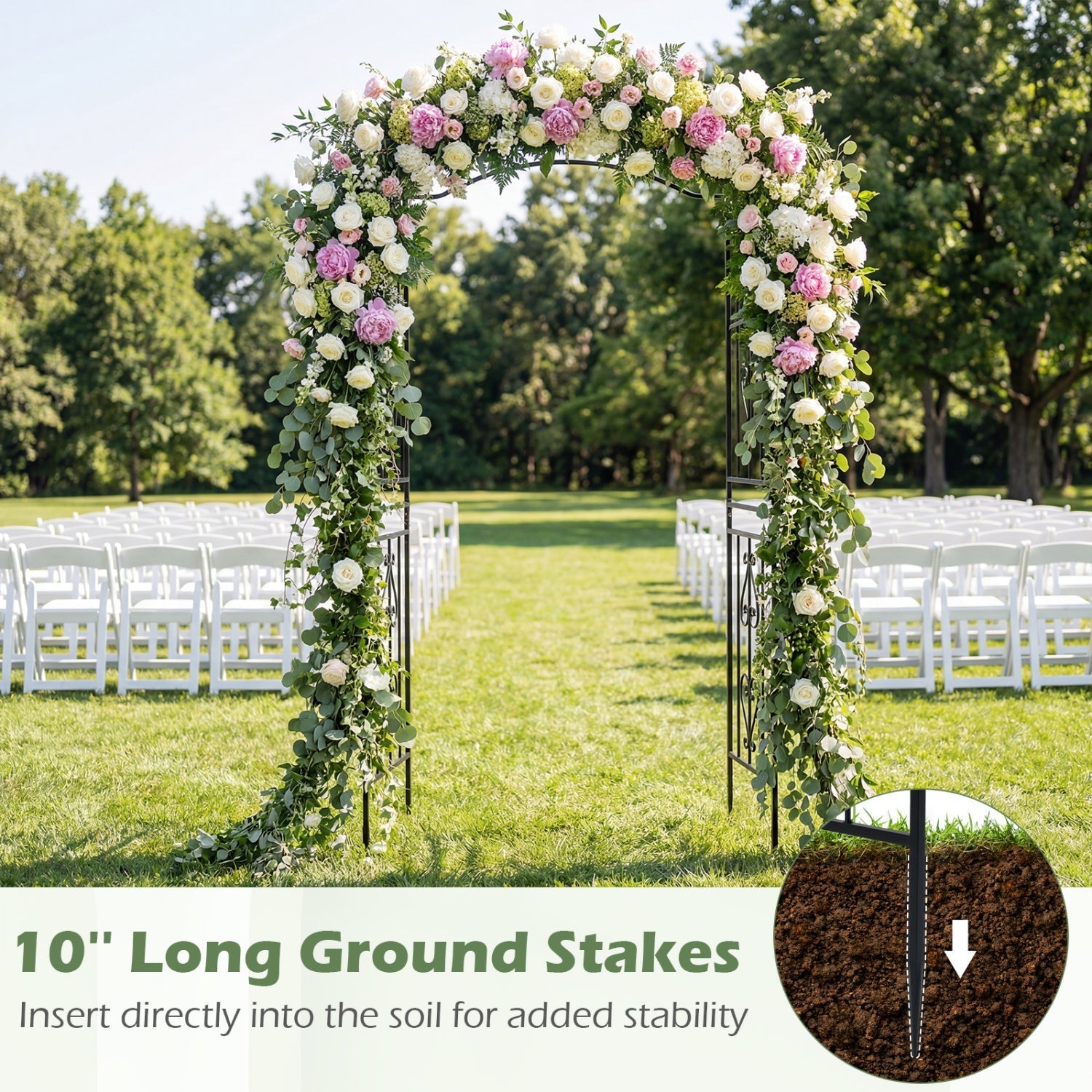 7.5 Feet Garden Arbor Heavy