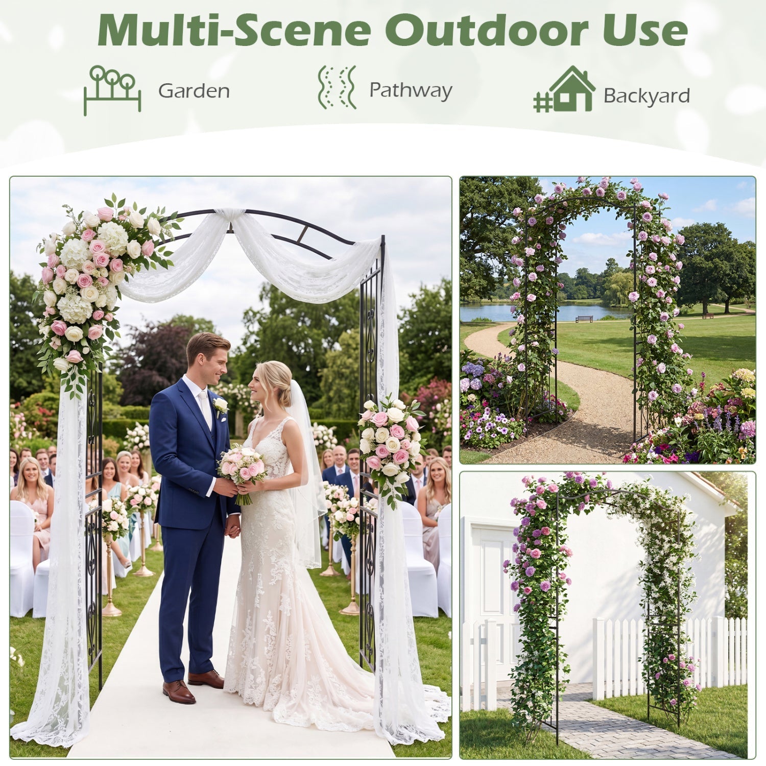 7.5 Feet Garden Arbor Heavy