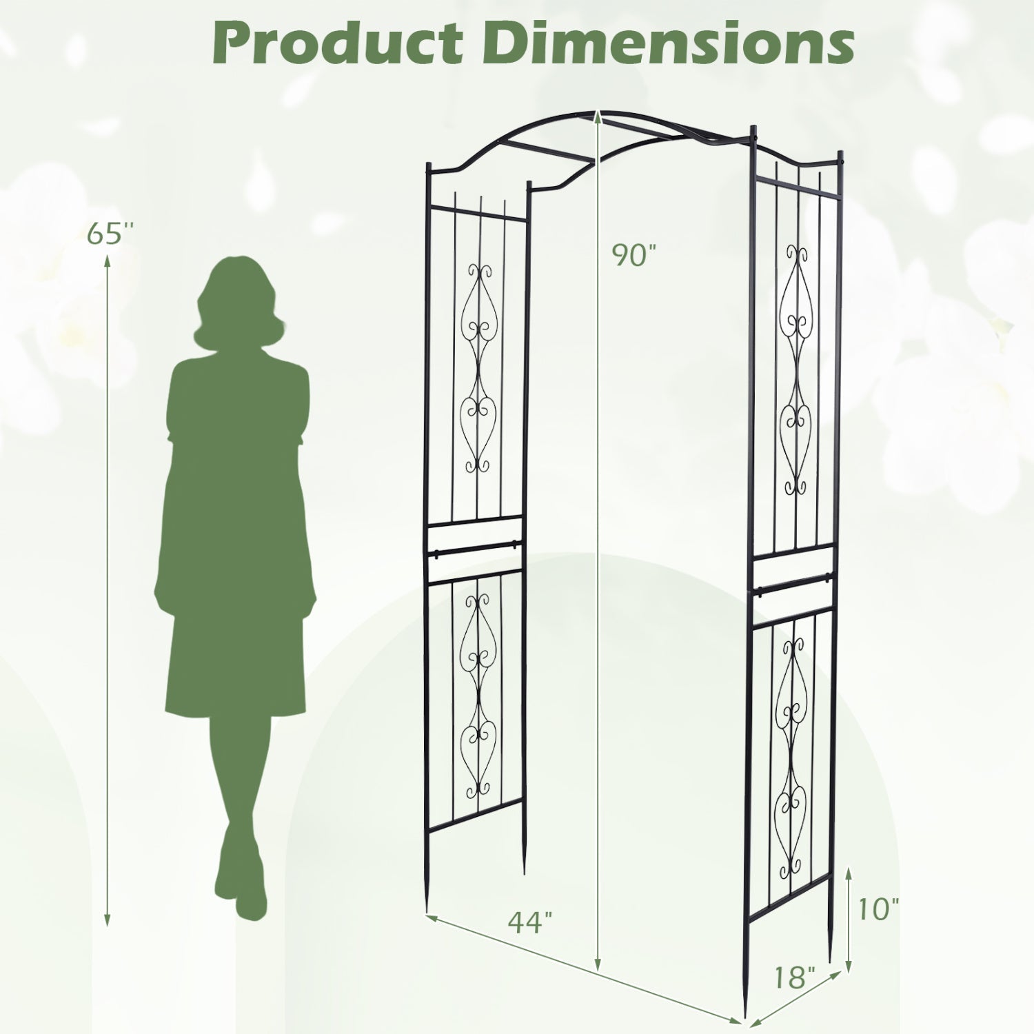 7.5 Feet Garden Arbor Heavy