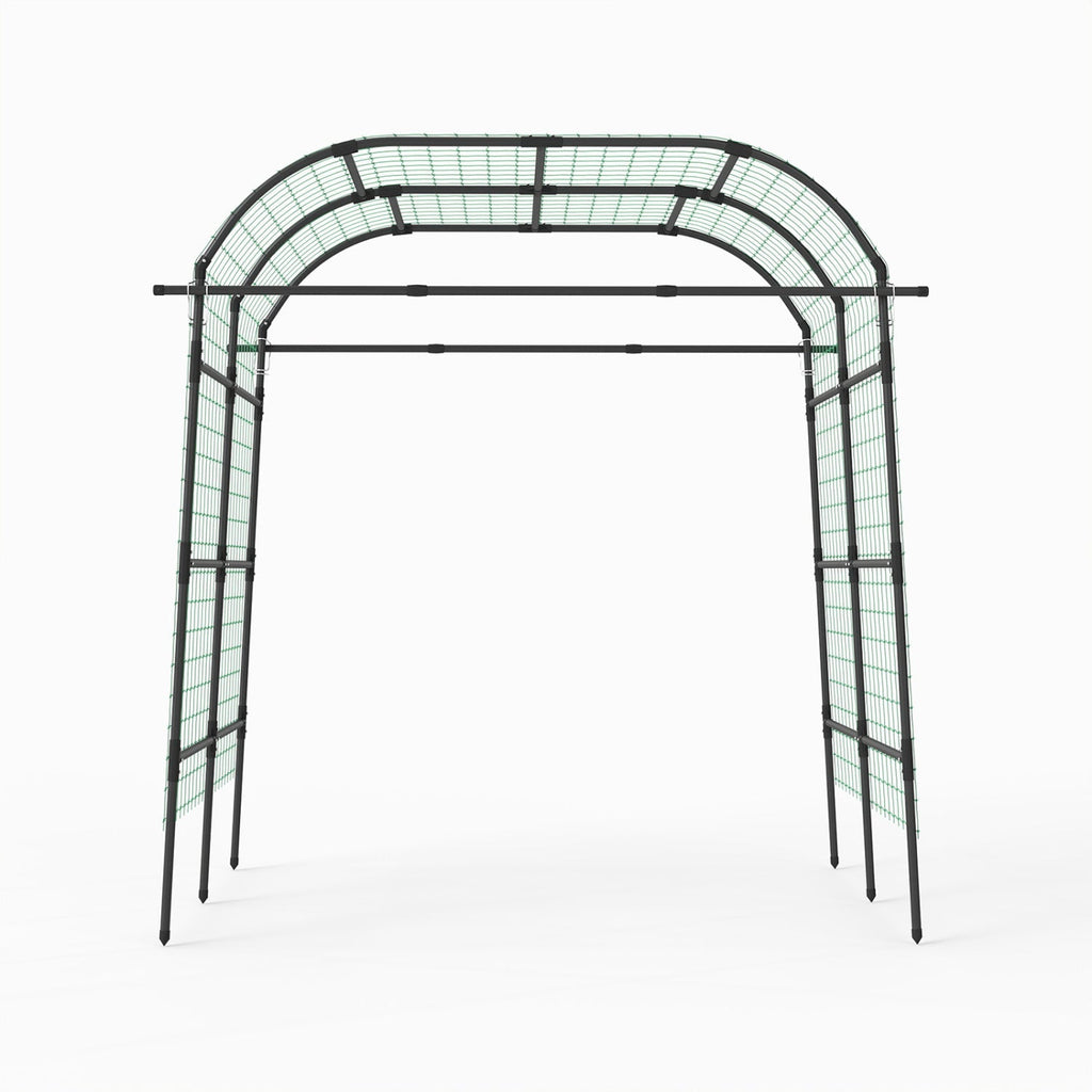 7.5 FT Tall Metal Garden Arch Trellis for Climbing Plants Outdoor