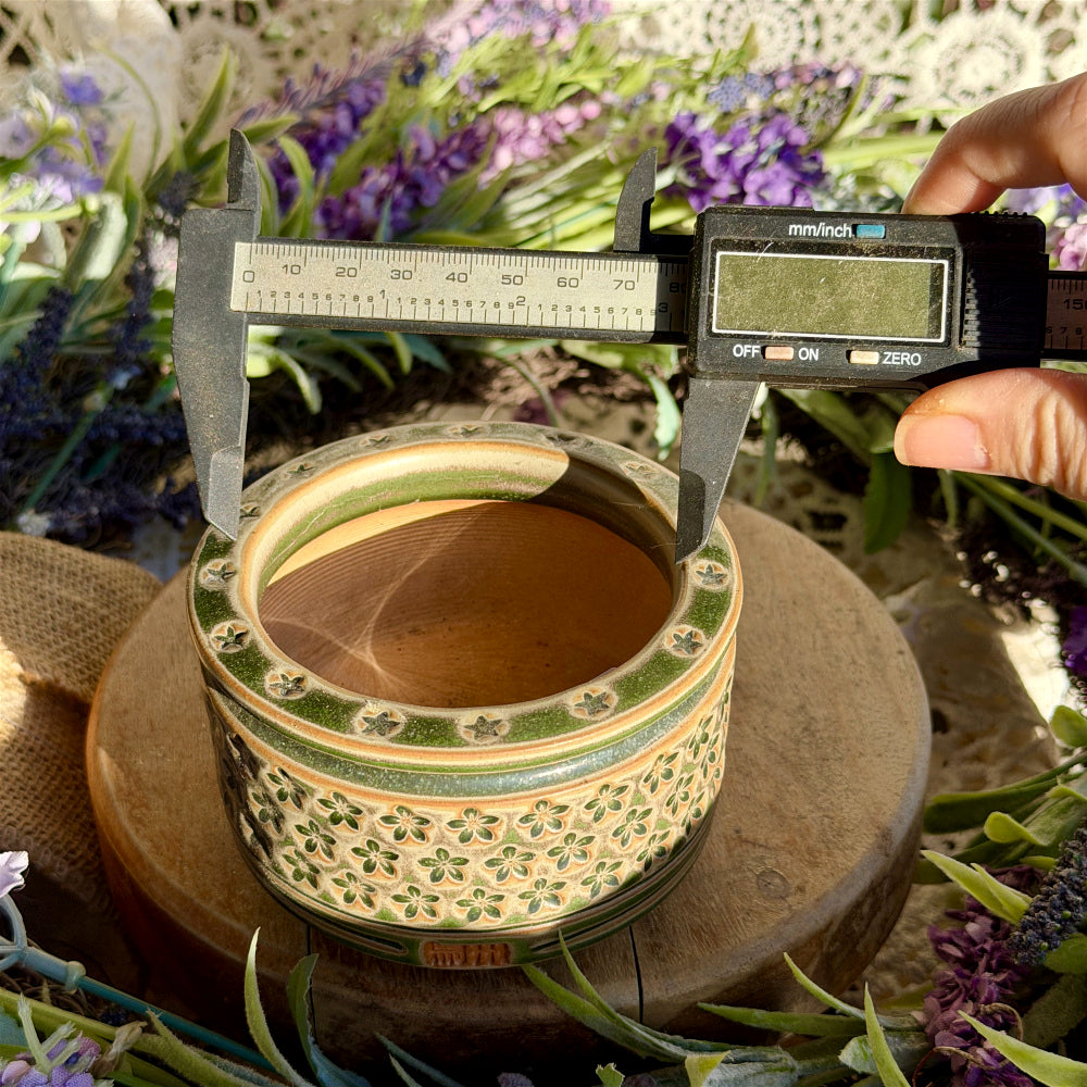 WS-0052 Rustic Handmade Clay Planter Pot - Pot rim diameter: 3"
