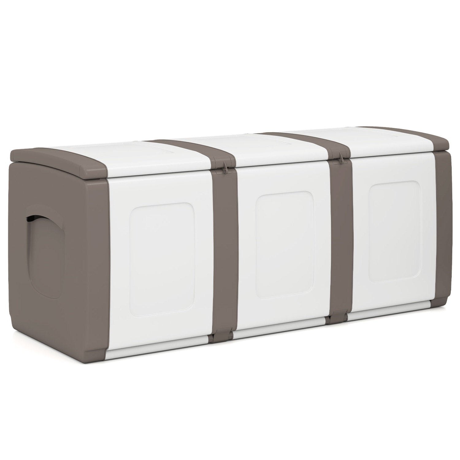80 Gallon Patio Container with Lockable Lid for Packages and Garden