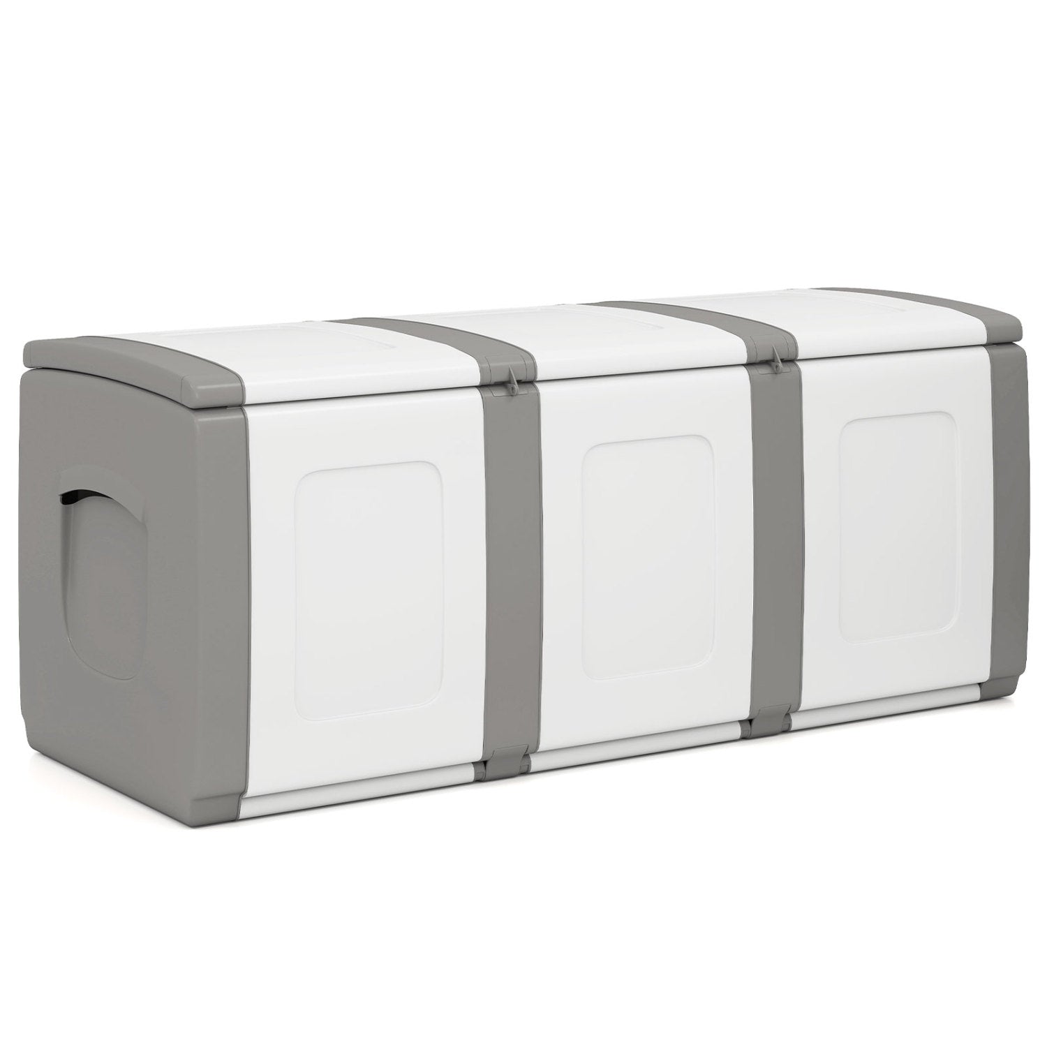 80 Gallon Patio Container with Lockable Lid for Packages and Garden