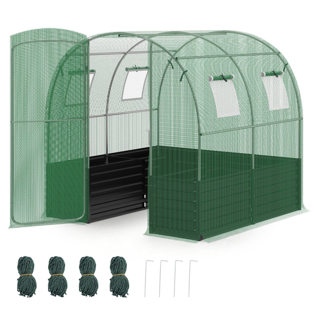 Walk-In Greenhouse with Planter Bed 80" x 79" x 79"