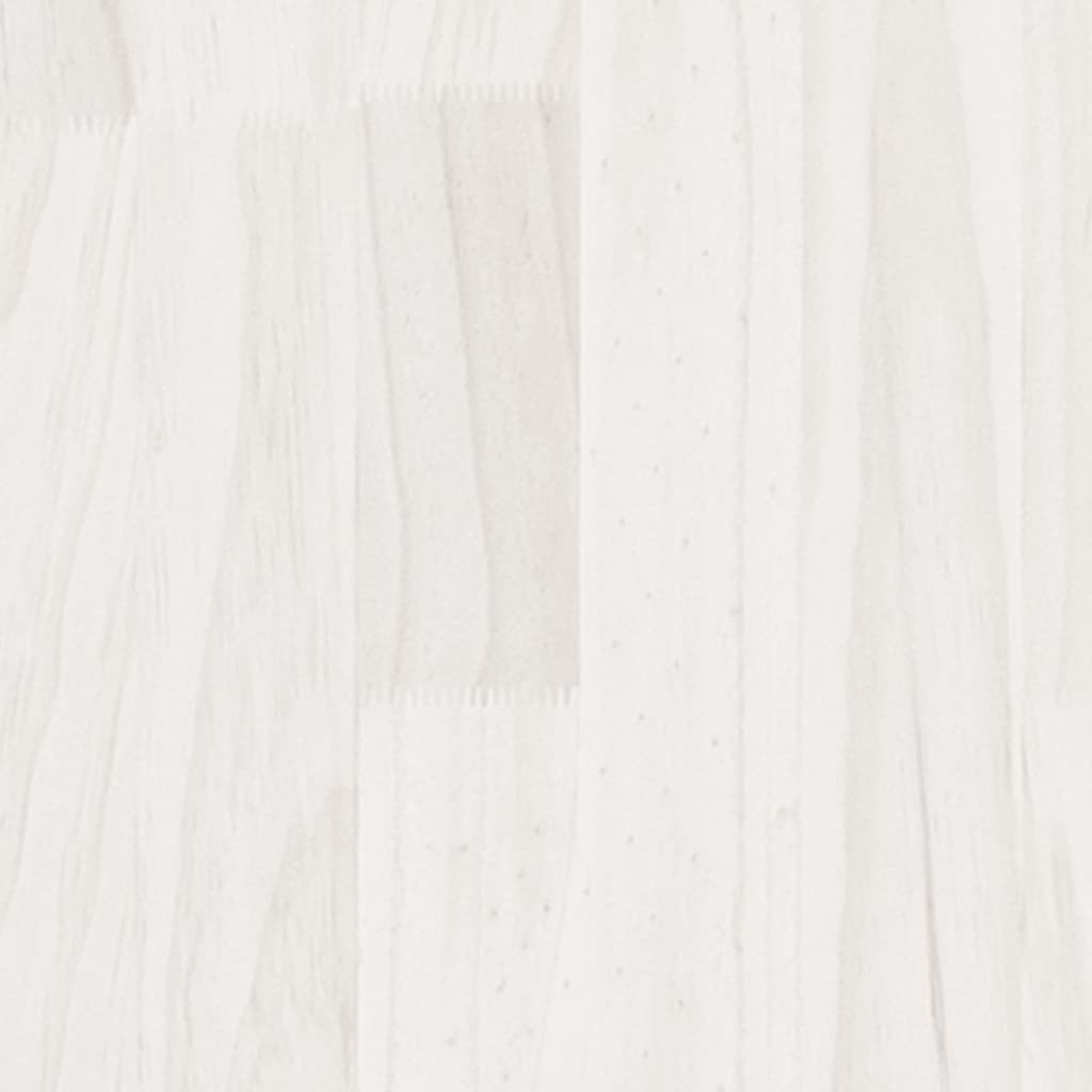 Garden Planters 2 pcs White 15.7"x15.7"x15.7" Solid Wood Pine