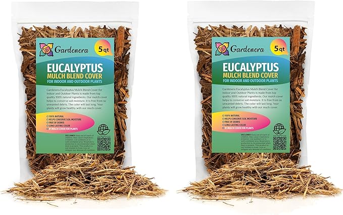 Eucalyptus Mulch - Provide Long-Lasting Color and Aromatic Appeal to Your Landscape - 10 QUARTS