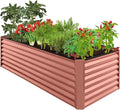 Best Choice Products 8x4x2ft Outdoor Metal Raised Garden Bed, Deep Root Planter Box for Vegetables, Flowers, Herbs, and Succulents w/ 478 Gallon Capacity - Terracotta