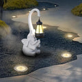 Statue Decoration, Figurine, Lawn Statue, Sculpture Ornament, Animal Figurine - Elephant Resin Statue with Lantern (Chest)