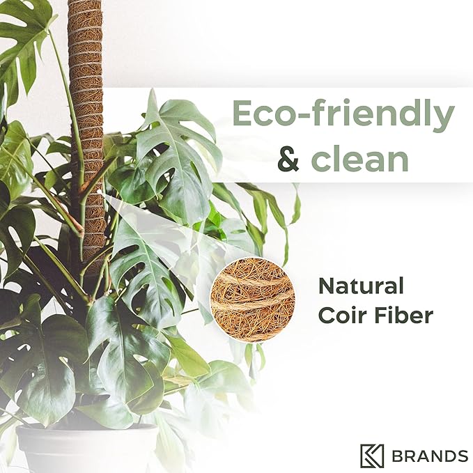 2 Pack 46'' Bendable Moss Pole Monstera Plant Support for Climbing Indoor Plants - Stakes for Potted Climbers - Tall Sticks Indoor Trellis for Houseplants - Accessories for Monstera Pot