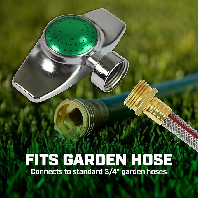 Chapin 6-9487: Circular Pattern Spot Sprinkler 2 Pack, 360 Degree Sprinkler Head for Small Gardens and Lawns, Up to 30ft Coverage Area, Lawn Sprinkler, Small Area Yards and Garden Watering, Green