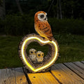 Solar Outdoor Garden Statue, Garden Decor Waterproof Solar Owl Lights for Outside Yards, Art Lawns,Christmas,Home Decor,Birthday Gifts for Women Mom(Love Owl)