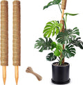 2 Pack 21 Inch Moss Poles, Stackable Moss Pole for Plants Monstera, 37 Inch Tall Moss Poles for Climbing Plants Indoor, Coir Totem Plant Support Stakes Stand for Potted Plants, Pothos