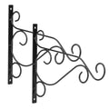 2Pcs Iron Plant Hanging Bracket Plant Hanger Wall Hooks For Bird Feeder Lanterns Wind Chimes