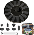 Solar Bird Bath Fountain Pump with 6 Nozzle and Anti-Collision Pole,1.4w Solar Powered Free Standing Floating Water Pump for Fish Tank, Pond, Pool, Garden and Outdoor