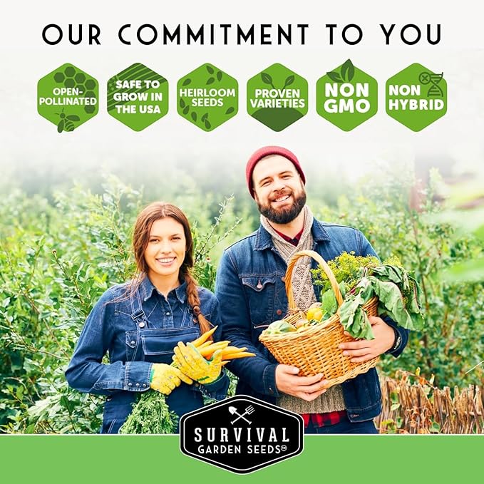 Survival Garden Seeds Homesteader Collection - 50 Packs Non-GMO Heirloom Vegetable, Fruit, Herb Seed Varieties for Growing a Victory Garden - Plant & Grow Survival Food - Emergency Preparedness Gear